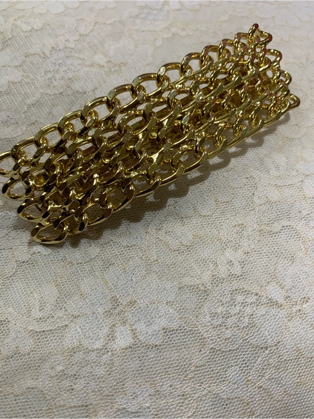 Gold Chain Link French Barrette Hair Clip | Statement Hair Accessory Curb Chain